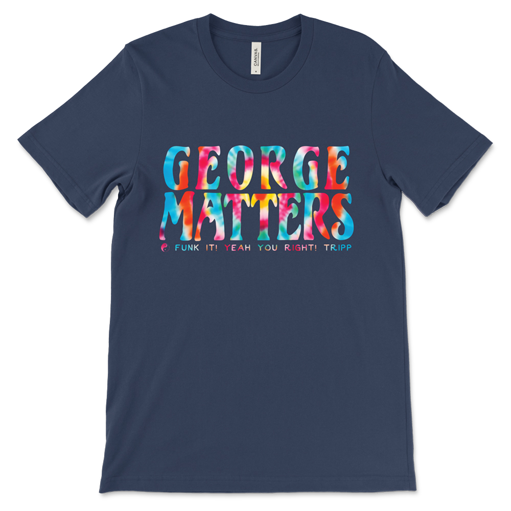 Unisex GEORGE MATTERS Tie Dye T-Shirt - Navy
